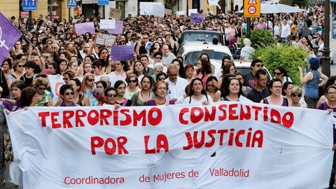 Concentraci�n en Valladolid contra la libertad provisional de La Manada