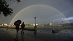 Vista Ria do Burgo. Lluvia arcoiris