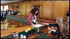 Katy Varela, el pasado s�bado, en su toma de posesi�n como concejala del PP