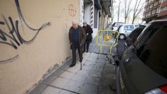 Zona hundida de la calle doctor Fleming