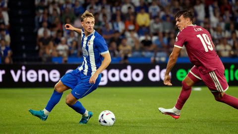 Gijselhart, frente al Real Madrid en Riazor.
