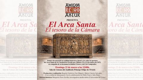 Cartel del estreno del documental 'El Arca Santa. El tesoro de la C�mara'.