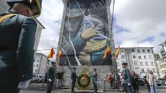Imagen del mural de la Comandancia de la Guardia Civil de Lugo