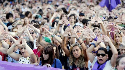 Protesta en Bilbao por la agresi�n sexual grupal a una joven de 18 a�os 