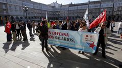 Manifestaci�n de funcionarios en Mar�a Pita.