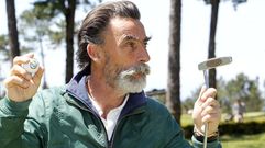 Rafael S�enz-D�ez Malvar, en una foto hecha en el a�o 2014 en el campo de golf del Castrove. 