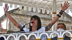 FIESTAS DE LA PEREGRINA 2021. PREG�N DE VIOLETA MOSQUERA EN EL PALCO DE LA M�SICA