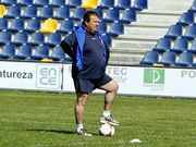 Milo, durante el entrenamiento de ayer en Pasar�n.