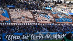 Tifo de Symmachiarii en el derbi asturiano