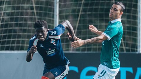 Vlad Silva tuvo ante el Coruxo sus primeros minutos con el Celta Fortuna, igual que los otros dos fichajes anunciados esta semana.