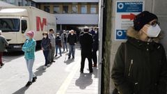 Este jueves continuaba la vacunaci�n frente al covid-19 en el Hospital P�blico da Mari�a, en Burela