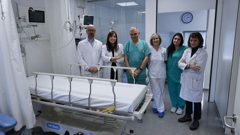 Especialistas de la Unidad de Depresin Resistente en el hospital de Oza. De izquiera a derecha: Jos Manuel Crespo, Natalia Surez, Servando Lpez lvarez, Pilar Porteiro, Catuxa Otero, Felisa lvarez.