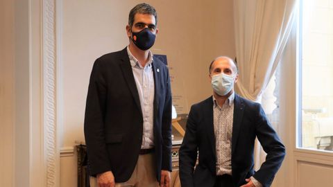 El alcalde de San Sebasti�n, Eneko Goia, recibi� al de Ourense, Gonzalo P�rez J�come, de viaje oficial en el Pa�s Vasco para conocer propuestas sobre movilidad
