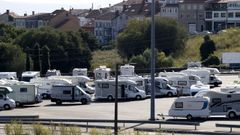 Imagen del �rea municipal de autocaravanas en Salgueiri�os, una de las opciones en Santiago para este tipo de veh�culos