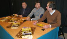 Man�n, Casti�eira y Paleo, ayer en la presentaci�n de la fiesta.