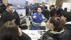 Una imagen de las Xornadas, en las que empresas de toda la comarca buscan j�venes talentos entre los estudiantes.