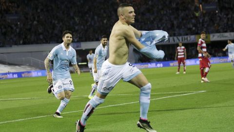 Celta-Granada (2-1) de Primera el 25 de abril del 2016. Doblete de Iago