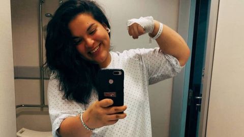 Sabrina R�os durante su estancia en el HUCA