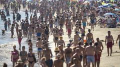 Playa de Silgar, este agosto.