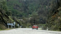 Un tramo de la carretera N-120 a su paso por el municipio de Quiroga, donde se registr� el accidente