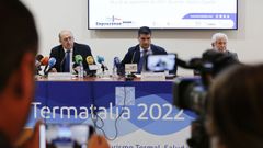 El director de Expourense Rogelio Mart�nez, el delegado de la Xunta, Gabriel Al�n y el vicepresidente de la Diputaci�n Rosendo Fern�ndez, presentaron la 20 edici�n de Termatalia