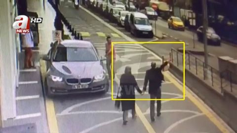 Khashoggi y su prometida, saliendo de su casa el d�a en el que el periodista desapareci�