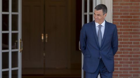 El presidente del Gobierno, Pedro Sánchez, en la Moncloa la semana pasada.
