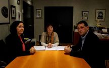 Do Campo, Mosquera y Traba, durante la reuni�n relativa a este tema.