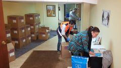 Acopio de material en las oficinas de la Delegaci�n Territorial