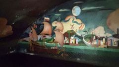 Uno de los murales afectados por la declaración como BIC