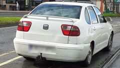 Coche en el que viajaba la pareja y que figura a nombre de la hija, de 6 a�os