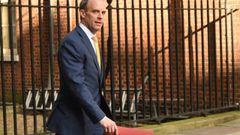 El ministro brit�nico de Exteriores, Dominic Raab, que asume la gesti�n del Gobierno del Reino Unido ante la ausencia de Boris Johnson