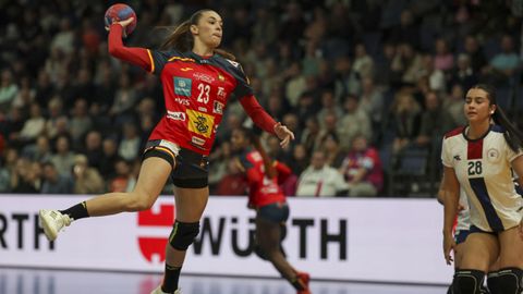 Paula Arcos, en un lance del partido ante Paraguay.