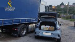 Los agentes recuperaron varias garragas de combustible