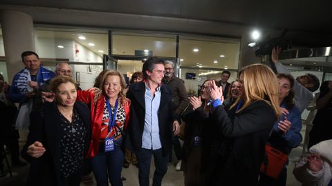 Borja Verea celebra la mayora absoluta del PP. 