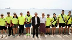 El alcalde, este lunes con parte del equipo desplegado en Samil