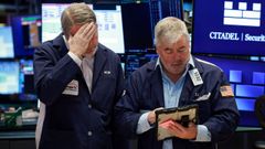 Br�keres en la Bolsa de Nueva York el pasado lunes 9 de marzo.