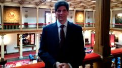 Alan Goodman, en el Hotel de la Reconquista de Oviedo