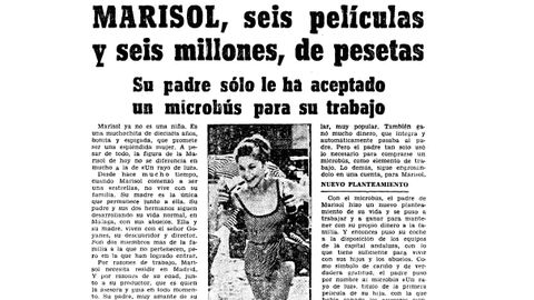 Reportaje sobre Marisol publicado en La Voz de Galicia el 24 de febrero de 1965