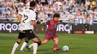 Mario Soriano, futbolista con m�s minutos disputados en Liga en todas las categor�as espa�olas, durante el partido de Burgos