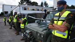 Presentacin de la Operacin Centinela en la Brilat de Pontevedra, con un dron antiincendios