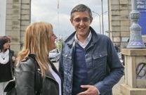 Madina y Sestayo, ayer, a las puertas del astillero. 