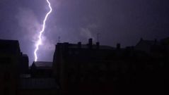 Tormenta con aparato el�ctrico sobre Lugo