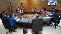 Pedro S�nchez presidi� el Consejo de Ministros celebrado en la Moncloa, al que asisti� tambi�n el vicepresidente segundo del Gobierno, Pablo Iglesias