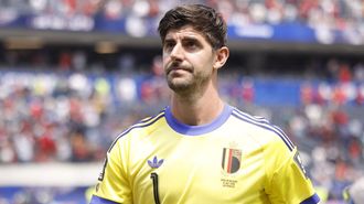 Foto de archivo del guardameta Thibaut Courtuois en el mundial de f�tbol.