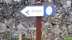 Se�alizaci�n de la V�a Mariana a su paso por Mora�a