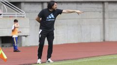 Secho Mart�nez, entrenador del Compostela, en el partido ante el Estradense en San L�zaro.