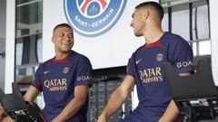 Mbapp�, en la sesi�n con Achraf Hakimi.