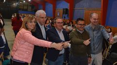 Raquel Arias (en la foto, junto a Francisco Conde, el alcalde de B�veda, Jos� Manuel Arias, y el conselleiro de Medio Rural, Jos� Gonz�lez) es la candidata del sur de la provincia que Lugo que ocupa un puesto m�s alto en la candidatura del PP