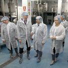 Maceiras, Conde, Simarro y Bel�n do Campo, durante la visita. 